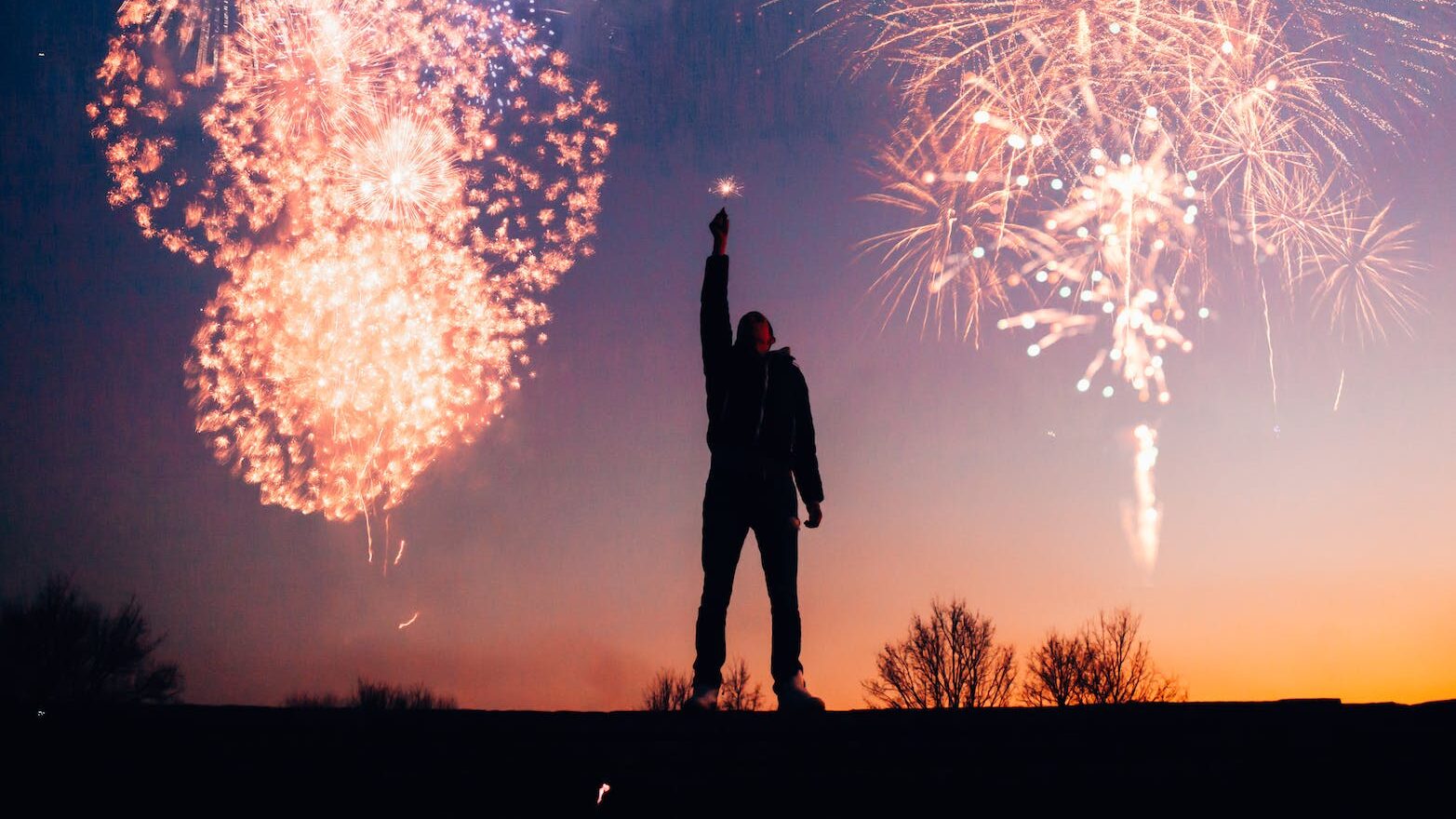 man with fireworks